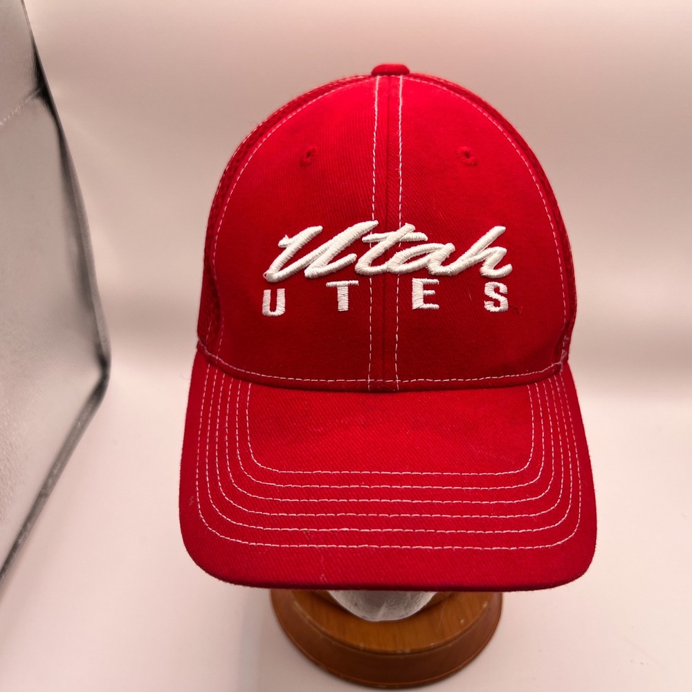 Utah Utes Hat Red Mesh Back Adjustable Baseball Cap NCAA Fan Gear